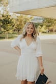 I ended up purchasing about 5 dresses to try on for graduation and this was the only one that fit me correctly. It is beautiful, just remember to steam it to de-wrinkle it - Emily S.