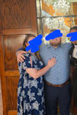 I wish I had better pictures but it was so comfortable and looked really nice with some shape wear. I wore heels as I am a bit short. I also added some double sided tape on my bra to keep it from being too low. - Maddie B.