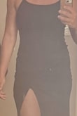 The dress is comfortable, stretchy material , looks great and fits perfectly. - Holly H.