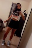 Runs a little large. If you want more of a super cropped look, I would size down! I'm wearing an XS here and I normally wear S. Otherwise, the quality is great and you can dress it up or down! - Kelley M.