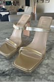 I purchased these shoes for a wedding where I was a bridesmaid. The platform under the ball of the foot makes them so comfortable, and the thicker heel adds stability. And despite the price they don't look cheap at all. I love these shoes! - Caitlin C.