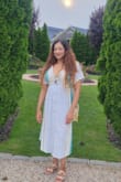 I'm so happy I got this dress! It was the perfect dress to wear to a winery. The fit was amazing, and I love the color so much! I think I'll buy a backup dress for vacation. lol - Angela B.