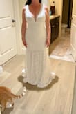 Liked so many things about the dress but decided I wanted to show less cleavage and more leg. - Adrienne N.