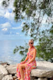 Absolutely loved this light weight material and used it as a beach cover up/ vacation outfit. Exciting colors that photograph well. Comfortable and breezy! - Rebekah A.