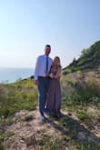 I bought this dress for my brothers wedding on the dunes in Michigan and loved it! It was very flattering with the slit and I did not have to wear a bra with it. Would highly recommend. - Courtney G.