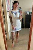 Overall, I think this dress is really cute. The fabric holds wrinkles, but the length is super flattering and it's a shirt dress that doesn't make you look wide. - Morgan R.
