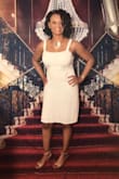 For a party with friends. Perfect for the occasion. I didn't take a picture from the back but it made the dress look fabulous. - Keena J.