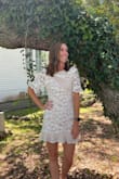 Absolutely loved this dress! The lace material was beautiful and didn't snag easily, and the liner underneath was substantial enough not to be see-through. I'm on the taller side, but this dress wasn't too short for my legs. - Sarah J.