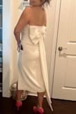 I saw this dress on Lulu's a while back but had nowhere to wear it. Now that I'm getting married, I decided to buy the dress for my bridal shower. It is exactly how I imagined and I'm so excited to wear it! I went with the large and am glad I did. It's not super tight around my tummy and if it were any smaller, it wouldn't fit around my bust. - Kristen G.