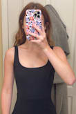 I needed a black dress that wasn't over the top and still in the dress code for the first day of my senior year in HS. This one fit pretty nicely and actually kinda did something for my little figure. The one thing that made me slightly uncomfortable was how low the top of the dress sat on me. Looking at the pictures it doesn't look that low, but I noticed it whenever I had it on. There are no adjustable straps, but if the straps were just a little shorter in length I think it would have been fine. Also, I don't know if you're really supposed to see the slit at all times, but the only time it is visible to me is when I put my leg out a little bit. Other than that, it's cute! - Julia C.