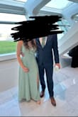 This dress was perfect for a black tie wedding I attended! I probably could have gone with a size small for this dress. I had to safety pin the top together because the chest area was a bit loose. I also got it hemmed about 2.5 inches. Overall a very cute dress!! - Kaitlin E.