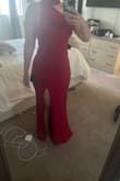 The material is great! It has stretch and it's flattering. I'm thin on the top and wider in my hips and the Small size fits me well. It was a bit long so I had to tailor it and trim off about an inch. - Deyanira C.