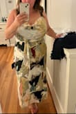 This dress is so beautiful and flattering! It fits my large chest and can be worn with a bra, the pattern is so unique and the cut is really flattering. - Samantha M.