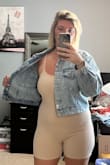 Romper is a good fit at a good sales price in the color nude but I wish I would have chosen another color cause I feel like this could be mistaken as an undergarment. - Rachel H.