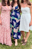 This dress was a great fit for the woodsy wedding I attended and would be for any summer dress occasion. I was concerned about it supporting my boobs without a bra, but it did very well with the top tie. Can't wait to wear it again :) - Emily Z.