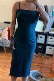 Great fit. Unfortunately had to return because I am sick and wont be able to attend the event I purchased this for. Sorry about my dirty mirror - Andrea C.