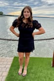 Classy, little black dress my daughter wore to homecoming. Comfortable, not too short. - Jill B.