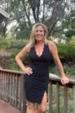 This dress has a slight amount of stretch which gives a nice, fitted look. I was reluctant to not wear a bra underneath, but it fits snugly enough to keep everything in place. I've received many compliments on it already. - Shanna B.