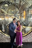 Great dress for a wedding. The neckline was a little lower than I expected but it wasn't too inappropriate. I ordered a large and it fit perfectly but the zipper is under the arm so it is a little hard to get on at first. - Rebecca M.