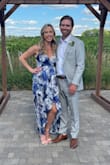 I wore this to a July wedding and was so fun to wear! It fits well, is comfortable, and flowy. The slit in the front can open a little high at times but there is a slip connected in the dress. I received many compliments on this unique dress! Loved and would recommend. - Claire J.