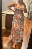 I was nervous to order online and have to possibly return it but this fit like a glove! It is also long enough for my height as well, which hardly ever happens. I 100% recommend anyone have this dress. - Ava B.