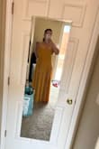 The dress fit fine and it looks really pretty. My chest is a 38DDD so it's a little tight since it's kinda shaped like a trapezoid on the chest. If your boobs are on the bigger side, the dress doesn't look as flattering on the sides. I did wear it with a shawl to cover my chest on the sides a little since I loved the dress. - Samantha N.