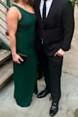 This dress was a hit at the cocktail formal wedding I attended at the end of July in the Midwest. I felt sexy but classy. The dress gently skimmed my body, creating nice lines. I have a smaller bust, so wore a strapless bra and some compression garments to help smooth everything out. No hemming needed. I spilled some margarita on it, so I washed it with cold water on gentle cycle and hung to dry - looks good as new! I am planning to buy the same dress in black. I hope they come out with a dark/brick red! - Alexandra C.