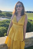 Very pretty dress. It fit me perfectly at the bottom but ran a little loose around the bust area. I love the dress anyway! - Sujata S.