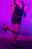 Stretchy-ish. Wore it to a "Sorry Papi" event. I danced in this skort all night long. Super comfy. - Sofia H.