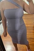 The dress looks and feels great. Only problem was around my bust area it was a little tight, wouldn't recommend wearing a strapless bras. Overall I liked the dress. - Sienna S.
