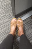 I got them because I needed flats for a wedding and I absolutely love them and have worn them constantly ever since. They are SUPER soft and pillowy and they match with everything! - Olivia