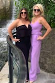 Based on previous reviews I sized up, but probably could have gone with a Large. Pant legs were long and needed to be hemmed. Was super comfortable to wear all night. The only drawback is that you will definitely need help getting it on and off. - Shelly W.