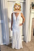 I loved this dress the beige and white looked really well together. It was a little casual for what I was wanting but it is gorgeous. - Ashley A.