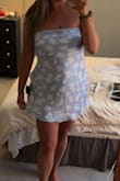The dress quality was better than I expected! The color, pattern, material is gorgeous. I wish I could keep the dress. Unfortunately, it is very short on me. I can't even sit in it without exposing my whole butt. It also doesn't offer any type of support anywhere - just not what I was hoping for. - Liz H.