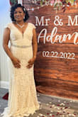 I was looking forward to wearing this dress on my wedding day and happy with the choice I made. I love the lace detail. I added a jewel belt  I purchased off of Amazon and love how it looks with the dress. - Amanda C.