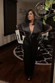 I absolutely loved how the top fit just enough cleavage. The pants fit just right I loved how they zip in the back. I'm a little stacked in the back and the pants fit perfectly. I loved how it all came together once I tied the pants connecting the top! - Daphne R.