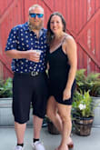 I loved this dress. I bought a large even though I'm usually medium, the site told me I had a higher percentage to fit a large. It was fitted but not too tight. I wore it without a bra (which is not my normal) but I had support and the material was thick enough that you could not tell. - Jody G.