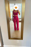 Wore this for a night out with girlfriends (including Barbie). The high waisted pants are super flattering (though too short for me to wear much of a heel). Got lots of compliments! Can't wait to wear it again! - Michelle S.