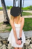 My daughter purchased this for her HS graduation. She has ended up wearing it for multiple occasions, including on vacation. It is adorable!! And comfortable!! It is great to travel with as the material really never looks wrinkled. - Kerri M.