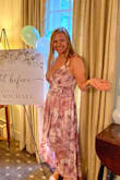 I wore this dress to my rehearsal dinner. It was absolutely beautiful. I wore it without a bra. The back was a little bit long so I just wore high heels so I didn't have to get it shortened. I can't wait to wear it again. - Karen S.