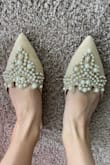 Prettier in person!! I followed the suggestion of some other reviewers and ordered .5 size larger and am very glad I did; my only complaint is that they aren't snug in the toe portion so I'm nervous they'll be difficult to keep on my feet. Otherwise perfect for my bridesmaid duties on uneven ground. - Kelsey K.