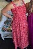 It was a very cute dress for the beach wedding. Formal enough material, but still breezy and flowy. - Bianca B.
