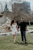 I wore this dress for my engagement photos and it did not disappoint! It was comfortable and of great quality. Not see-through at all. Got a ton of compliments on it! Just don't expect to be able to raise your arms very high. - Tiffany K.