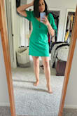 The bra keyhole area needed to be a bit lower, but my God! The dress fits amazingly! However, if you're even a few pounds bloated it will show. Amazingly soft, summer-friendly cotton material. I'm really happy with this purchase. - Tithi M.