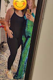 Fits well, but runs very long even with heels. I was able to wear it without hemming. Difficult to put on and use the restroom. Wore it to a concert & got TONS of compliments. Show stopper! - Madalyn C.