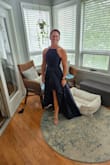 The dress fit perfectly, with heels I will not need to hem the dress in the back. Quality of the fabric is great. Lined skirt. Will have the dress steamed before the wedding. - Julie G.