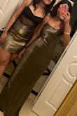I felt like one them models wearing this one. The material is thick , double lined, perfect cut and fits true to size. I wore this dress on my first night in vegas and needless to say I received lot of compliments from the girls!! And that's how you know if the dress is hit or miss. - Tuheena S.