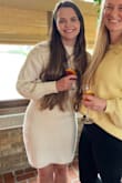 Love this dress! Cozy and has a cute shape. Wore it for my bridal shower - Kathleen S.