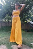 I have this in purple and now my favorite is yellow. It's so comfortable and perfect for an outdoor concert in the heat. Makes my bum look fabulous! - Sarah D.