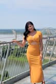 When I first saw this dress I wasn't sure about the color but I decided to buy it anyways. When it arrived, I was so happy I chose the yellow color! It's such a pretty dress and goes very well for the fall season. I received a lot of compliments! - Maribel M.